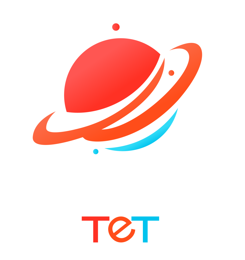 logotipo planeta TET_ para fondos oscuros